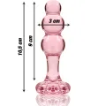Modell 1 Analplug Borosilikatglas Rosa 10,5 cm -O- 3 cm von Nebula Series By Ibiza