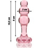 Modell 1 Analplug Borosilikatglas Rosa 10,5 cm -O- 3 cm von Nebula Series By Ibiza | Fesselliebe.de