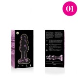 Modell 1 Analplug Borosilikatglas Rosa 10,5 cm -O- 3 cm von Nebula Series By Ibiza | Fesselliebe.de