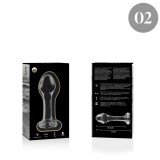 Modell 2 Analplug Borosilikatglas Klar 11 cm -O- 3,5 cm von Nebula Series By Ibiza | Fesselliebe.de