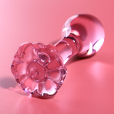Modell 2 Analplug Borosilikatglas Rosa 11 cm -O- 3,5 cm von Nebula Series By Ibiza | Fesselliebe.de