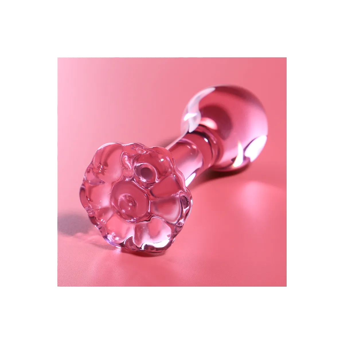 Modell 2 Analplug Borosilikatglas Rosa 11 cm -O- 3,5 cm von Nebula Series By Ibiza | Fesselliebe.de