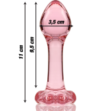 Modell 2 Analplug Borosilikatglas Rosa 11 cm -O- 3,5 cm von Nebula Series By Ibiza | Fesselliebe.de