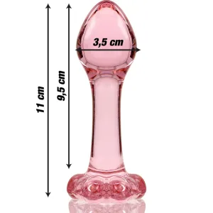 Modell 2 Analplug Borosilikatglas Rosa 11 cm -O- 3,5 cm von Nebula Series By Ibiza