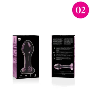 Modell 2 Analplug Borosilikatglas Rosa 11 cm -O- 3,5 cm von Nebula Series By Ibiza