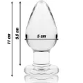 Modell 3 Analplug Borosilikatglas Transparent 11 cm -O- 5 cm von Nebula Series By Ibiza