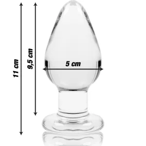 Modell 3 Analplug Borosilikatglas Transparent 11 cm -O- 5 cm von Nebula Series By Ibiza