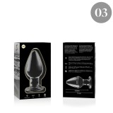 Modell 3 Analplug Borosilikatglas Transparent 11 cm -O- 5 cm von Nebula Series By Ibiza | Fesselliebe.de