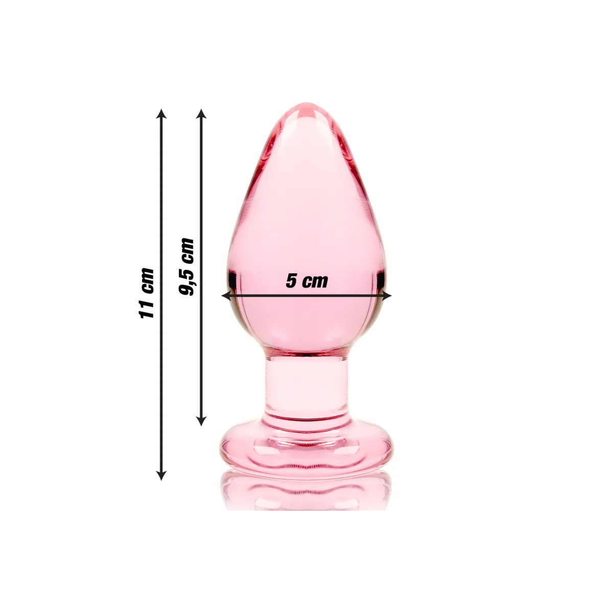 Modell 3 Analplug Borosilikatglas Rosa 11 cm -O- 5 cm von Nebula Series By Ibiza | Fesselliebe.de