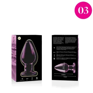 Modell 3 Analplug Borosilikatglas Rosa 11 cm -O- 5 cm von Nebula Series By Ibiza