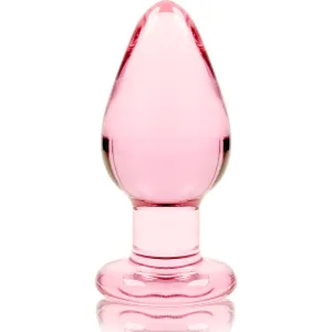 Modell 3 Analplug Borosilikatglas Rosa 11 cm -O- 5 cm von Nebula Series By Ibiza