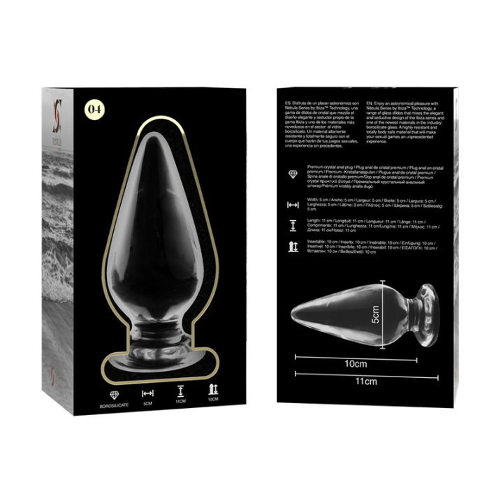 Modell 4 Analplug Borosilikatglas Klar 11 cm -O- 5 cm von Nebula Series By Ibiza | Fesselliebe.de