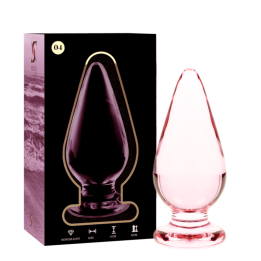 Modell 4 Analplug Borosilikatglas Rosa 11 cm -O- 5 cm von Nebula Series By Ibiza | Fesselliebe.de
