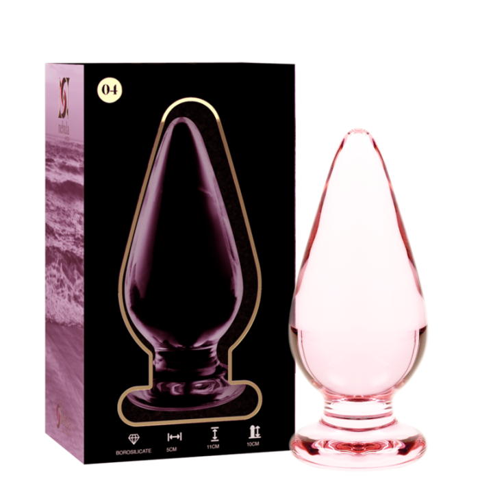 Modell 4 Analplug Borosilikatglas Rosa 11 cm -O- 5 cm von Nebula Series By Ibiza | Fesselliebe.de