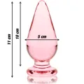 Modell 4 Analplug Borosilikatglas Rosa 11 cm -O- 5 cm von Nebula Series By Ibiza