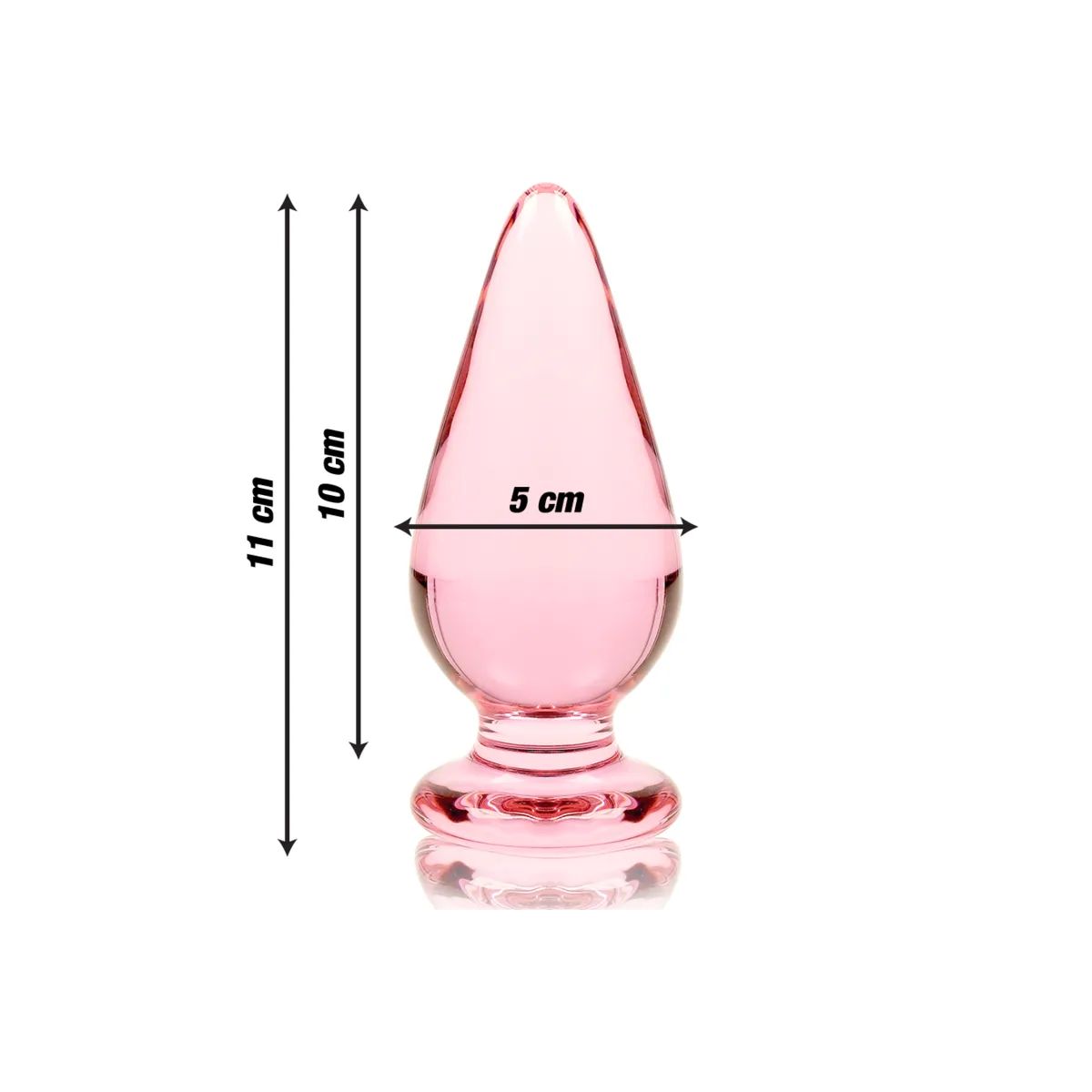 Modell 4 Analplug Borosilikatglas Rosa 11 cm -O- 5 cm von Nebula Series By Ibiza | Fesselliebe.de