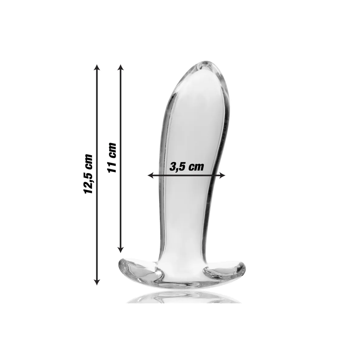 Modell 5 Analplug Borosilikatglas Klar 12,5 cm -O- 3,5 cm von Nebula Series By Ibiza | Fesselliebe.de