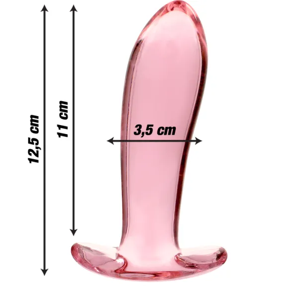Modell 5 Analplug Borosilikatglas Rosa 12,5 cm -O- 3,5 cm von Nebula Series By Ibiza | Fesselliebe.de
