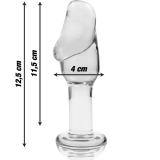 Modell 6 Analplug Borosilikatglas Klar 12,5 cm -O- 4 cm von Nebula Series By Ibiza | Fesselliebe.de