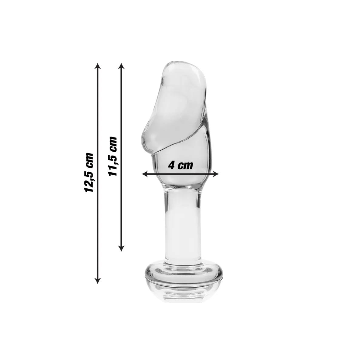 Modell 6 Analplug Borosilikatglas Klar 12,5 cm -O- 4 cm von Nebula Series By Ibiza | Fesselliebe.de