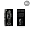 Modell 6 Analplug Borosilikatglas Klar 12,5 cm -O- 4 cm von Nebula Series By Ibiza