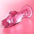 Modell 6 Analplug Borosilikatglas Rosa 12,5 cm -O- 4 cm von Nebula Series By Ibiza