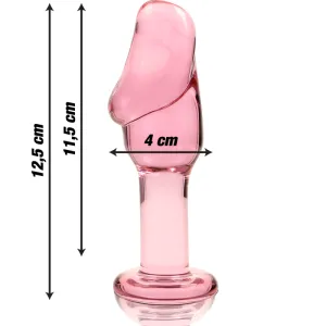 Modell 6 Analplug Borosilikatglas Rosa 12,5 cm -O- 4 cm von Nebula Series By Ibiza