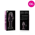 Modell 6 Analplug Borosilikatglas Rosa 12,5 cm -O- 4 cm von Nebula Series By Ibiza