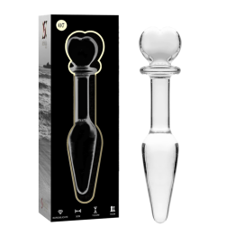 Modell 7 Analplug Borosilikatglas Klar 13,5 cm -O- 3 cm von Nebula Series By Ibiza | Fesselliebe.de