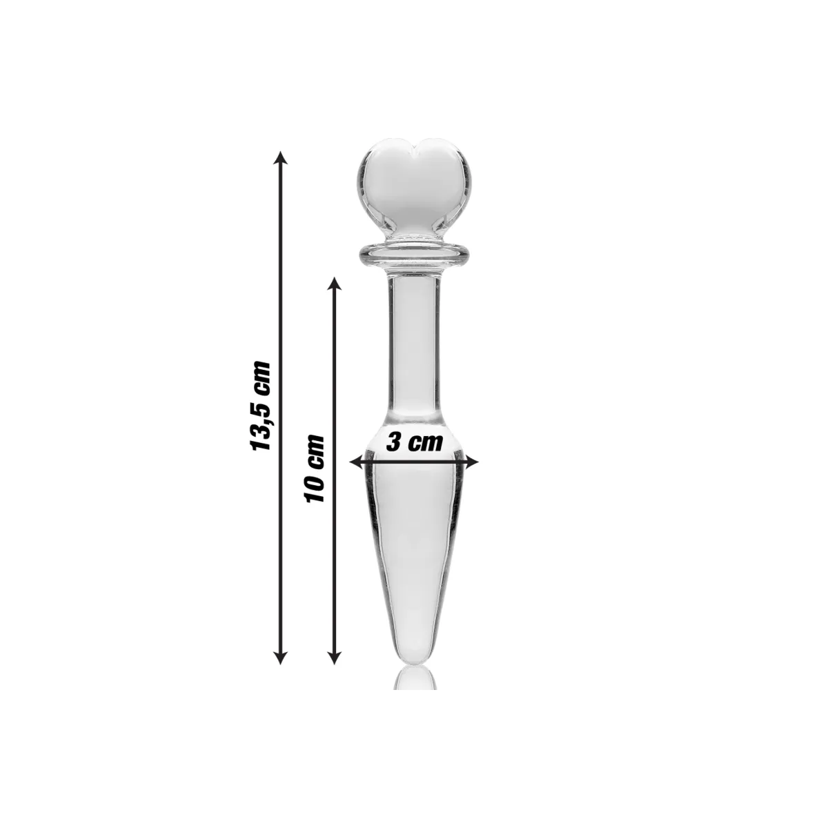 Modell 7 Analplug Borosilikatglas Klar 13,5 cm -O- 3 cm von Nebula Series By Ibiza | Fesselliebe.de