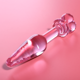 Modell 7 Analplug Borosilikatglas Rosa 13,5 cm -O- 3 cm von Nebula Series By Ibiza | Fesselliebe.de