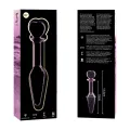 Modell 7 Analplug Borosilikatglas Rosa 13,5 cm -O- 3 cm von Nebula Series By Ibiza