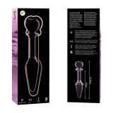 Modell 7 Analplug Borosilikatglas Rosa 13,5 cm -O- 3 cm von Nebula Series By Ibiza | Fesselliebe.de