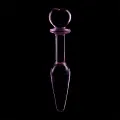 Modell 7 Analplug Borosilikatglas Rosa 13,5 cm -O- 3 cm von Nebula Series By Ibiza