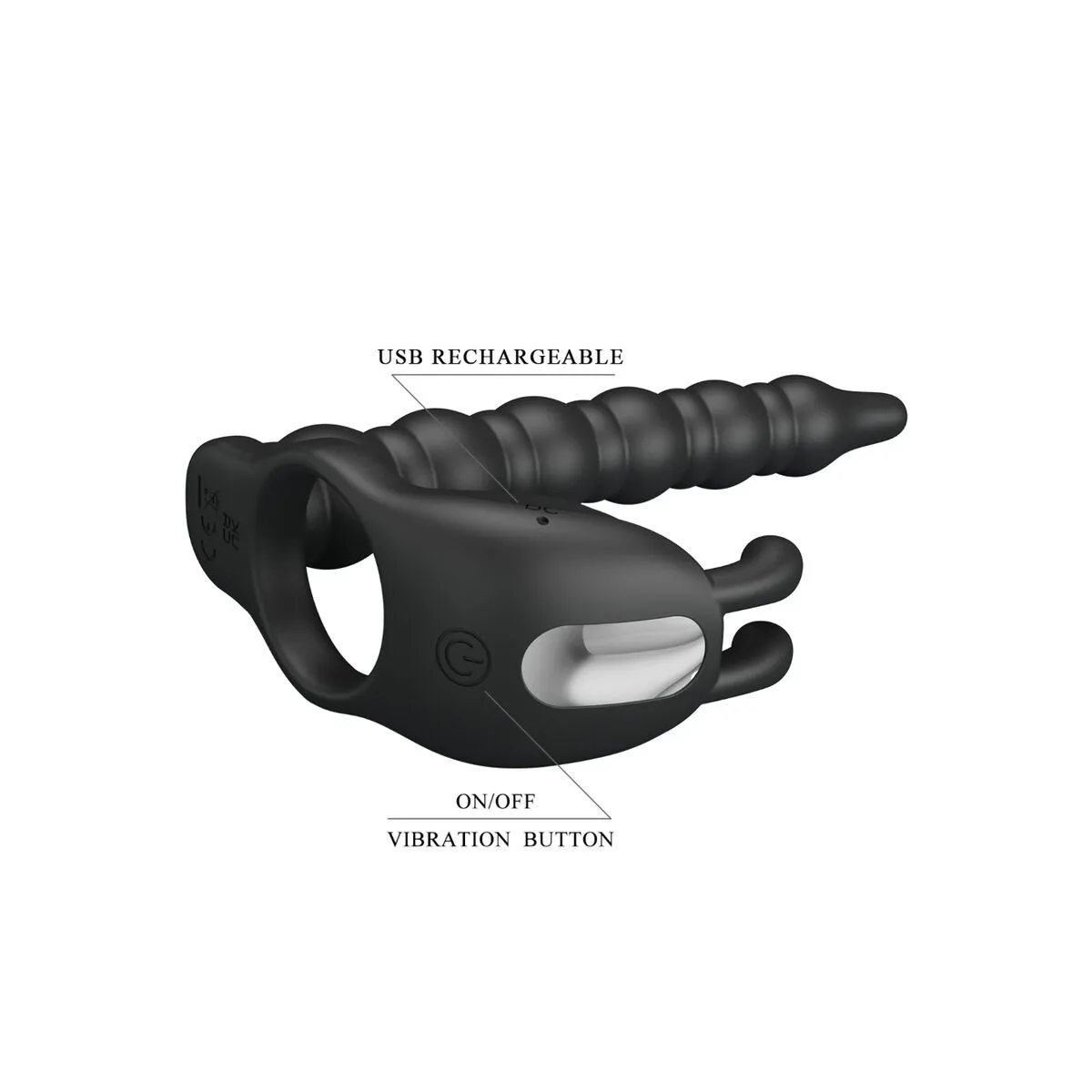 Blackney Penisringe mit Vibrator-Plug von Pretty Love | Fesselliebe.de