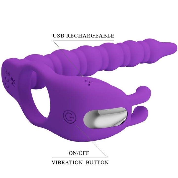 Blackney Penisringe mit Vibrator-Plug von Pretty Love | Fesselliebe.de