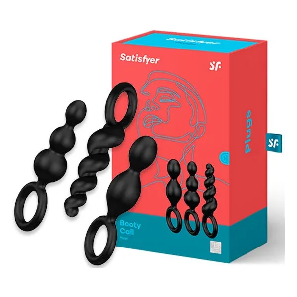 Analplugs Set 3 St Schwarz von Satisfyer Plugs | Fesselliebe.de