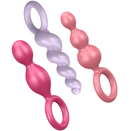 Analplugs Set 3 St Tricolor von Satisfyer Plugs | Fesselliebe.de