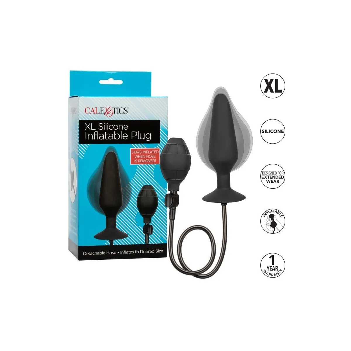 XL Silikon-Aufblasbarer Stecker von Calexotics | Fesselliebe.de