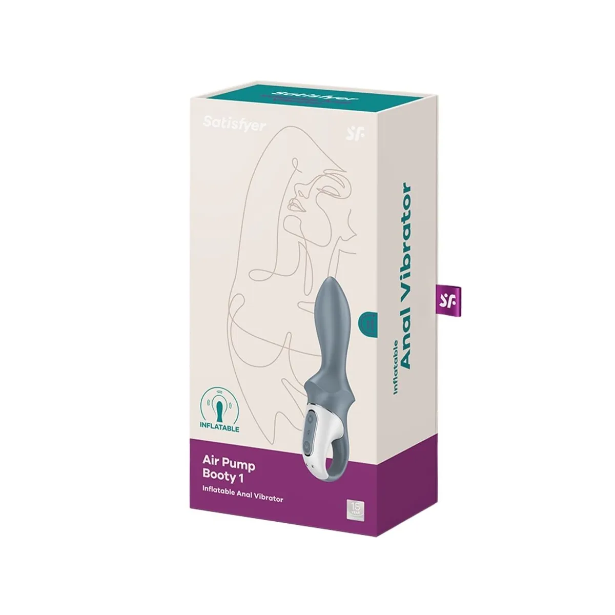 Air Pump Booty 1 Anal aufblasbarer Vibrator Grau von Satisfyer Vibrator | Fesselliebe.de