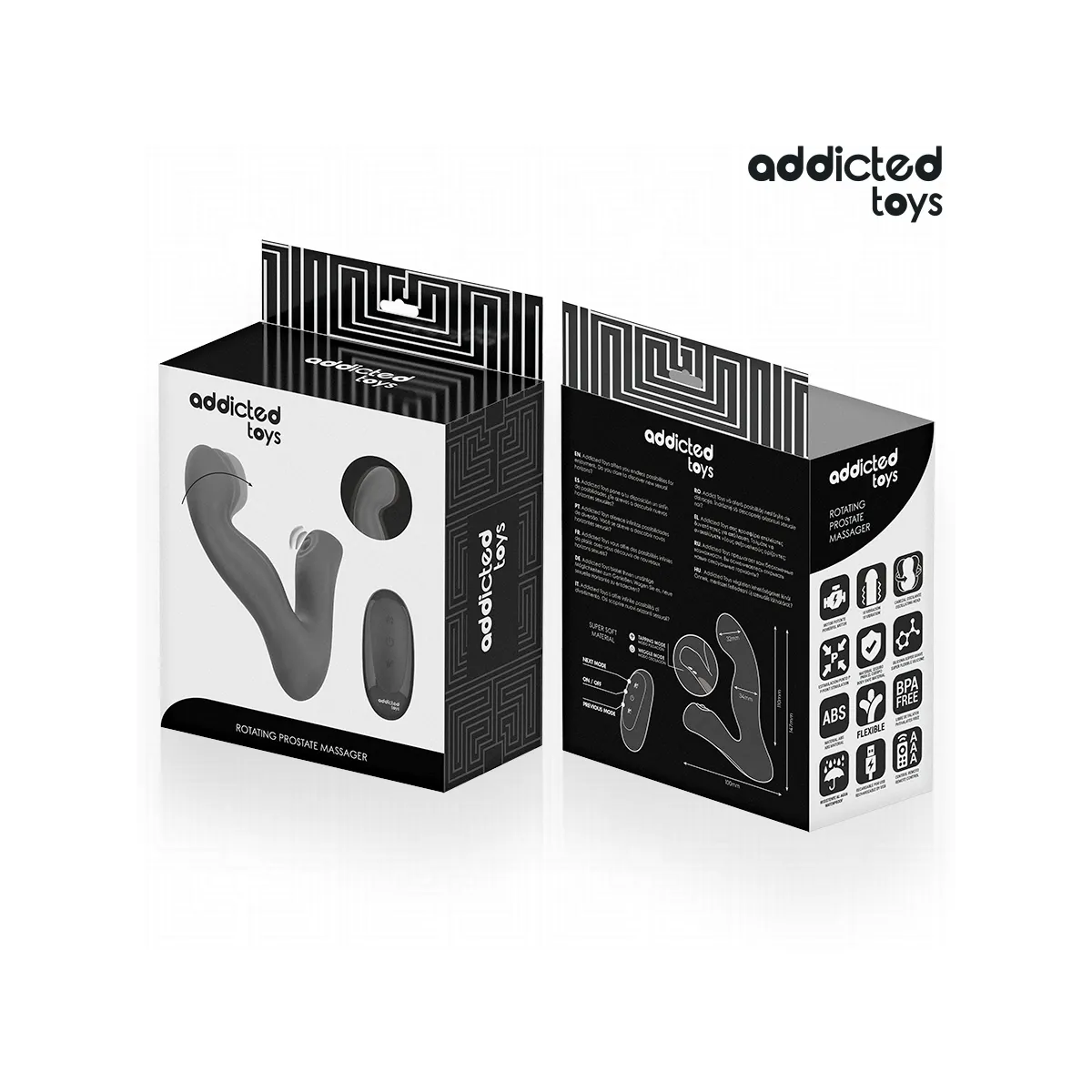 Oszillierender Prostatamassagegerät mit Pulsationsmodus-Fernbedienung von Addicted Toys | Fesselliebe.de