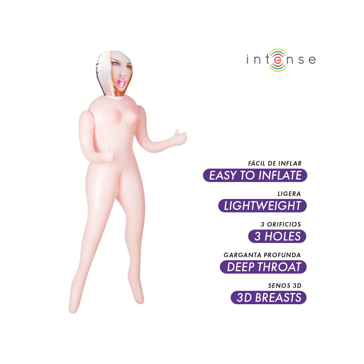 Irina aufblasbare Puppe mit Drei Öffnungen von Intense Dolls | Fesselliebe.de