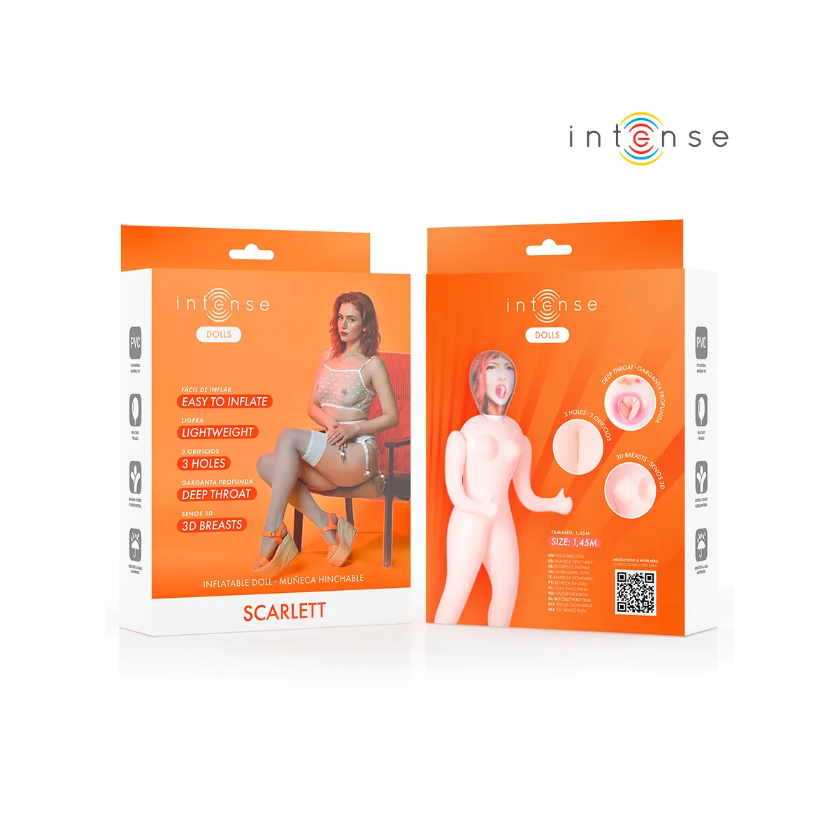 Aufblasbare Puppe Scarlett mit Drei Öffnungen von Intense Dolls | Fesselliebe.de