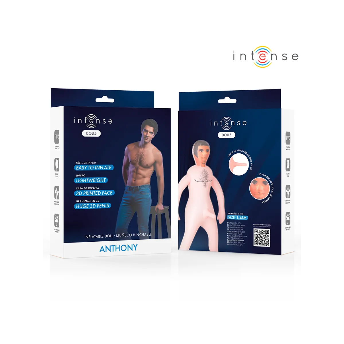 Aufblasbare Puppe anthony mit 3D-Penis von Intense Dolls | Fesselliebe.de