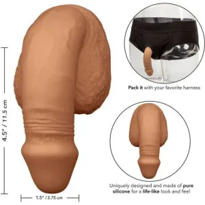 Silikon-Packung Penis 12,75 cm Karamell von Calexotics