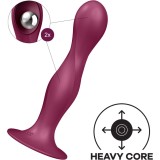 Double Ball-R Silikondildo Granat von Satisfyer Plugs | Fesselliebe.de