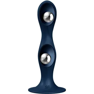 Double Ball-R Silikondildo Blau von Satisfyer Plugs