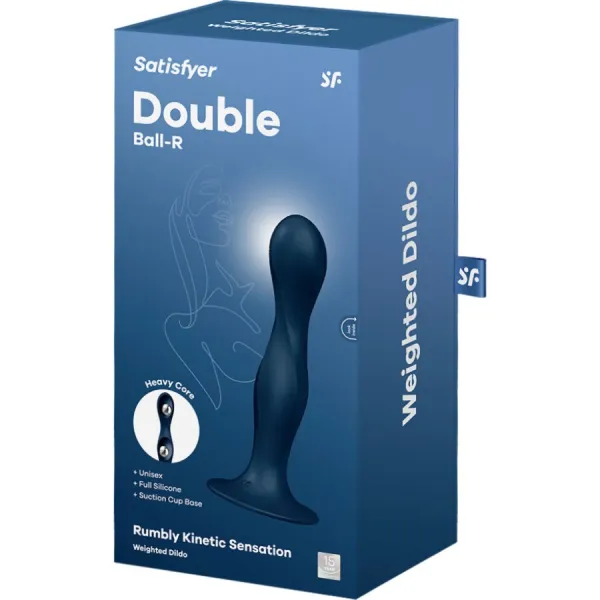 Double Ball-R Silikondildo Blau von Satisfyer Plugs | Fesselliebe.de