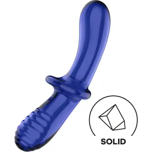 Doppel Kristall Dildo Blau von Satisfyer Crystal | Fesselliebe.de