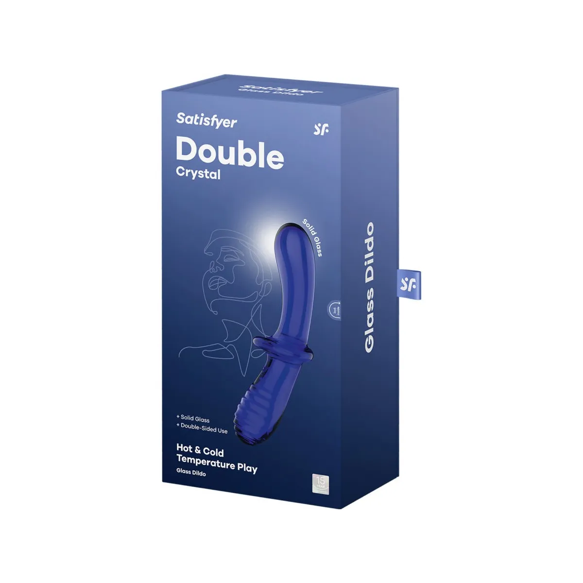 Doppel Kristall Dildo Blau von Satisfyer Crystal | Fesselliebe.de